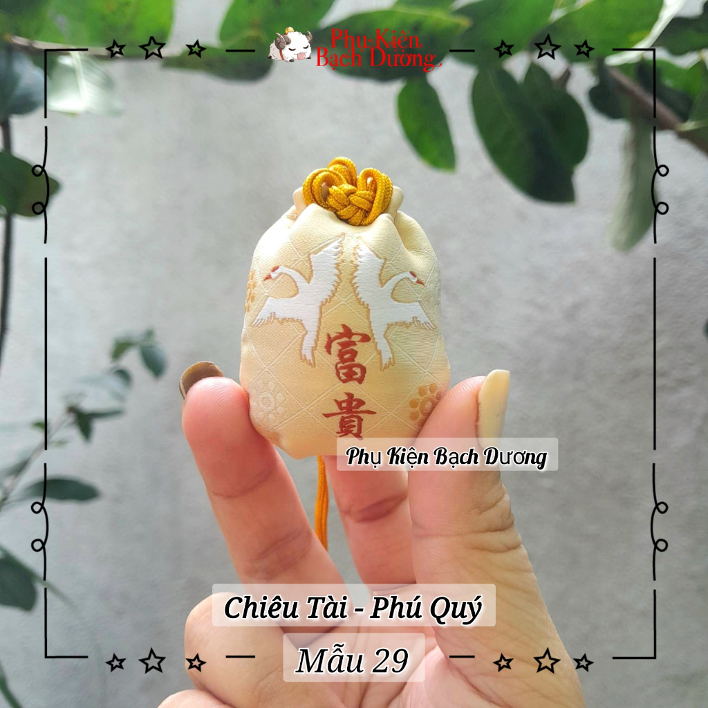 Túi Phước Yushou Tài Vận Mẫu 29 - Kiểu Omamori Nhật, Có sẵn, Quà tặng ý nghĩa.