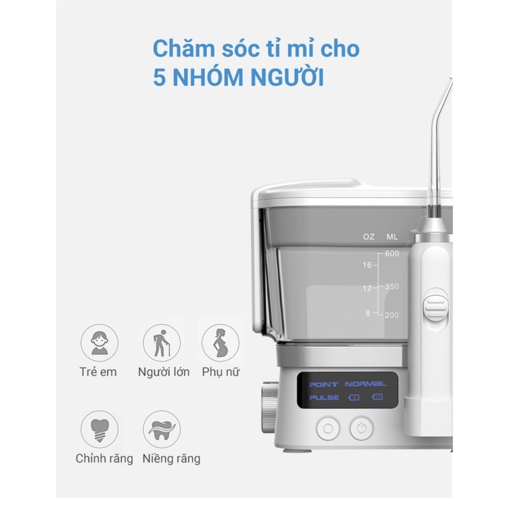 Máy tăm nước gia đình Mocato waterpik M810 10 chế độ chăm sóc răng miệng cho 5 người giữ sạch hơi thở và bảo vệ men răng