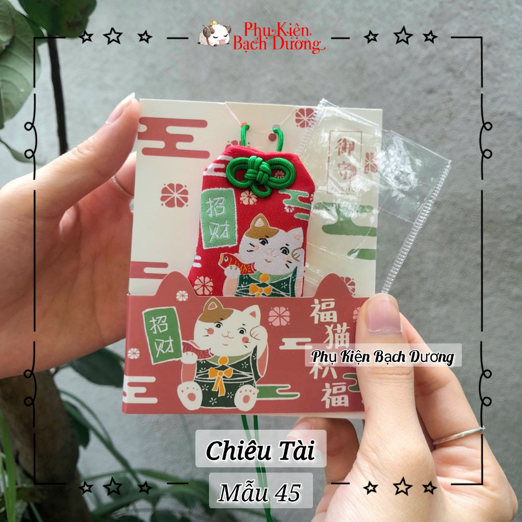 Túi Phước Yushou Chiều Tài Mẫu 45 - Kiểu Omamori Nhật, Có sẵn, Quà tặng ý nghĩa.