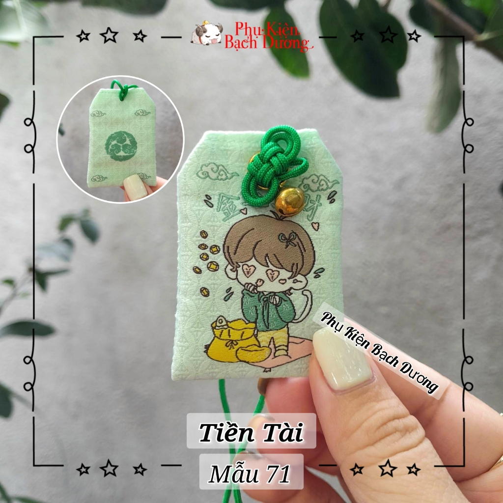 Túi Phước Yushou Tài Vận Mẫu 71 - Kiểu Omamori Nhật, Có sẵn, Quà tặng ý nghĩa.
