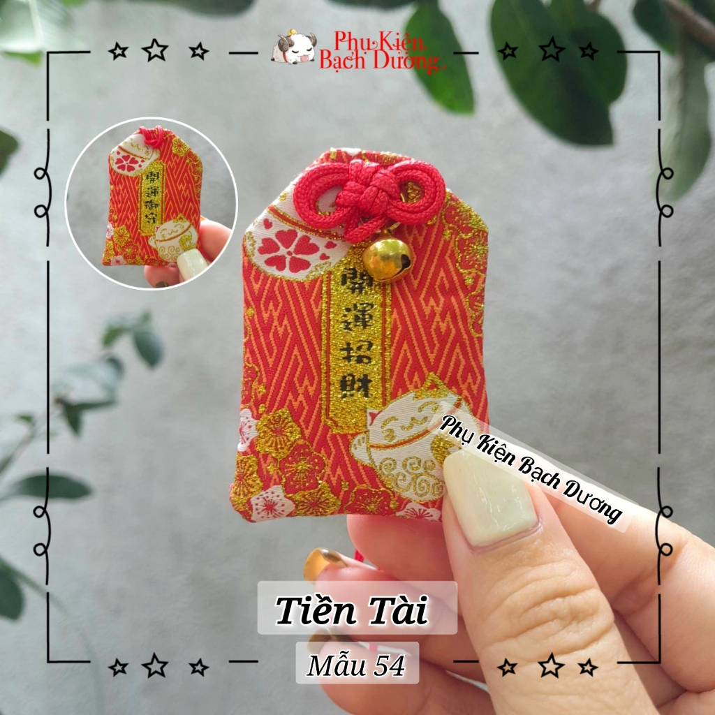 Túi Phước Yushou Tài Vận Mẫu 54 - Kiểu Omamori Nhật, Có sẵn, Quà tặng ý nghĩa.