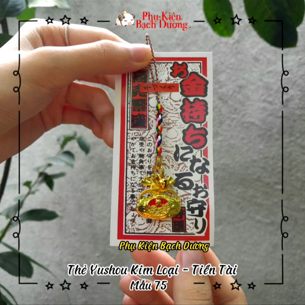 Túi Phước Tài Vận Thẻ Yushou Kim Loại - Kiểu Omamori Nhật, Có sẵn, Quà tặng ý nghĩa.