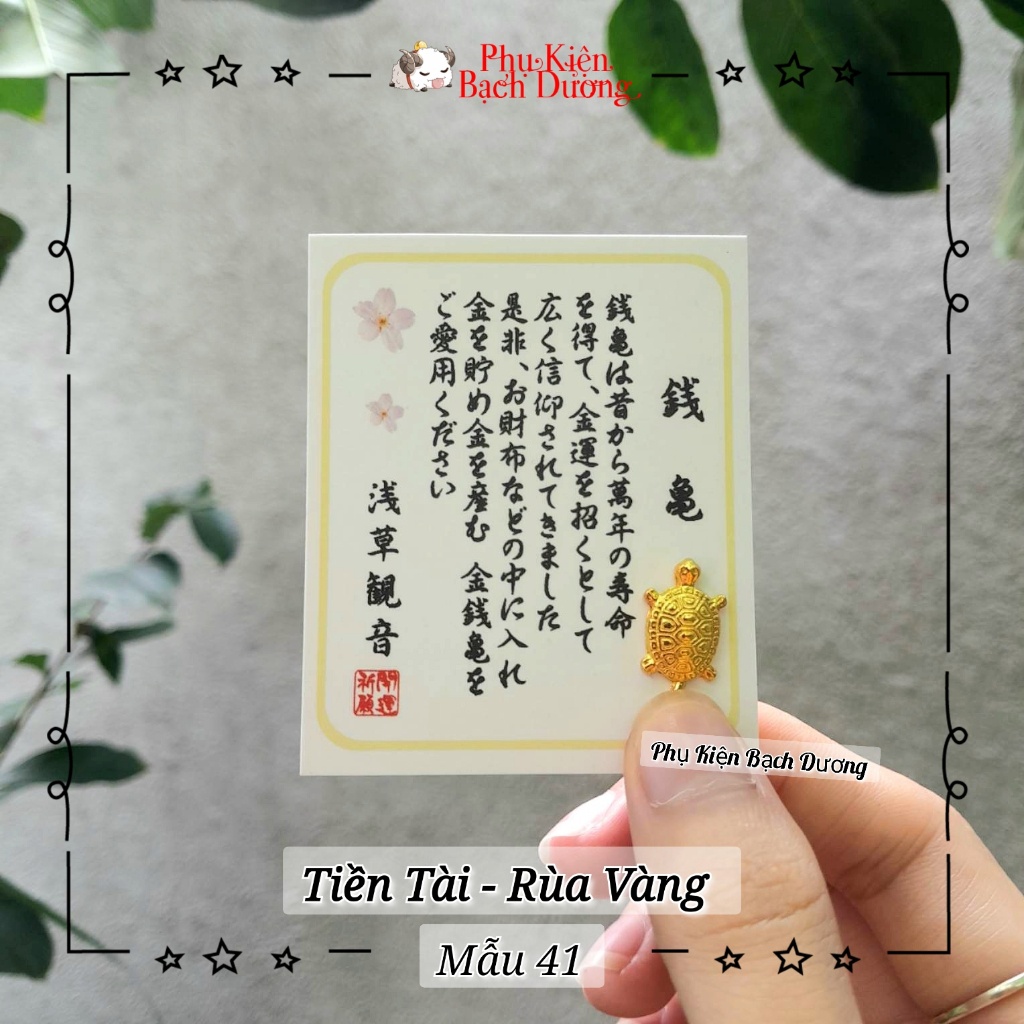 Trang trí ốp lưng Yushou Tiền Tài - Mẫu 41 - Rùa tài vận, Có sẵn, Quà tặng ý nghĩa.