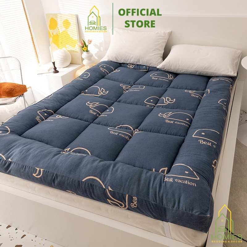 Nệm Topper HOMIES Bedding & Décor Tấm làm mềm đệm cotton Đũi Hàn Quốct ...