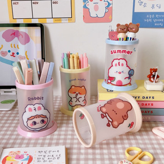 MEOWU Lọ Đựng Bút Hoạt Hình Để Bàn Học, Làm Việc Kiểu Dáng Hàn Quốc - Có Thể Lắp Ráp