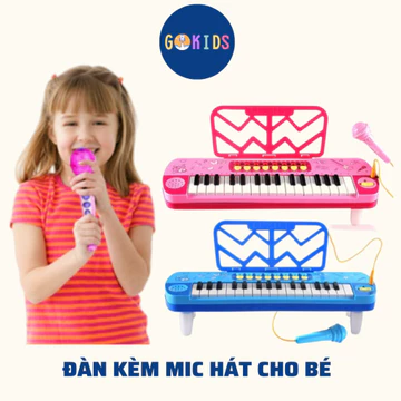 Đồ chơi cho bé Đàn đồ chơi cho bé kèm mic hát, Đồ chơi âm nhạc, Đàn piano cho bé, đồ chơi bé gái, đồ chơi bé trai KID002