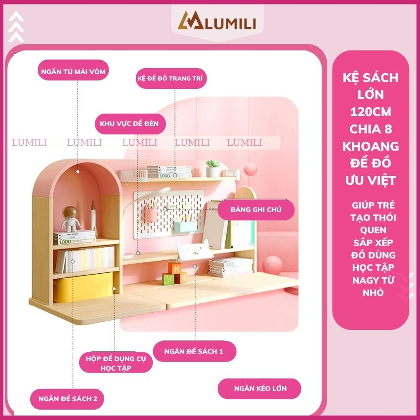 [ Miễn phí vận chuyển 100%] Bàn học thông minh bàn học chống gù chống cận cho học sinh Lumili S6 kích thước 1 mét 2