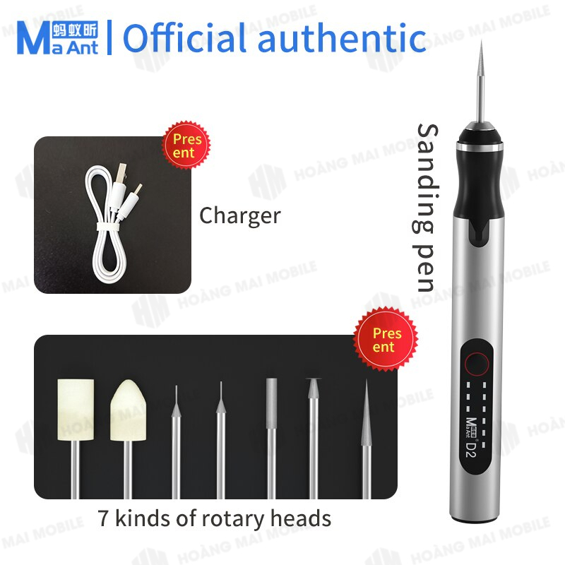 Máy mài cầm tay MAANT D1 đa năng mài khoan cắt đánh bóng chi tiết nhỏ kèm 7 đầu 10W