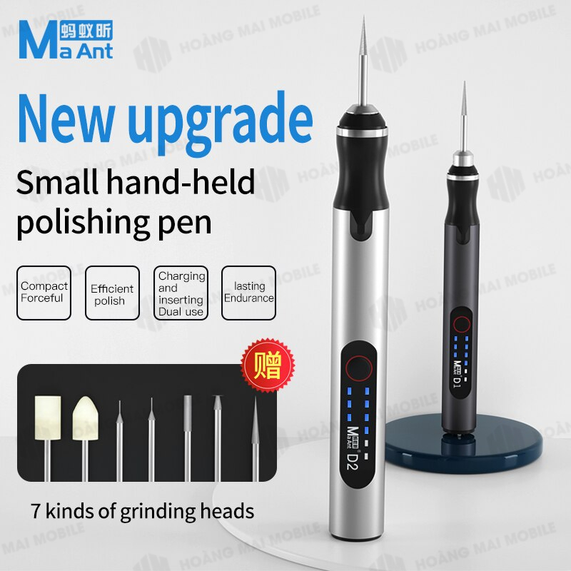 Máy mài cầm tay MAANT D1 đa năng mài khoan cắt đánh bóng chi tiết nhỏ kèm 7 đầu 10W