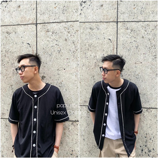[Baseball] Áo bóng chày trơn Basic form Unisex cho Nam