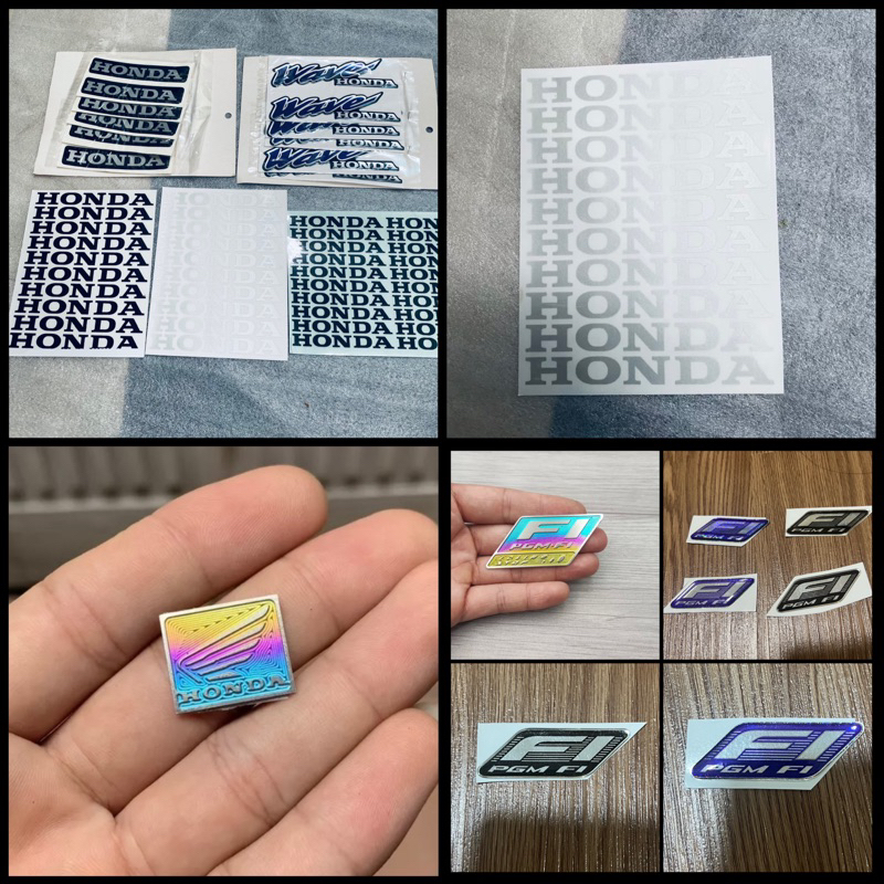 Tem Fi Logo Team Chữ Honda Chìm Nổi Titan, Dán Mặt Nạ, Đuôi Xe Rổ Wave ...