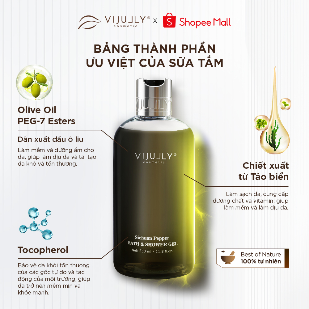 Ảnh Sữa tắm Vi Jully Dưỡng da hương nước hoa dành cho Nam 350ml (Sichuan Pepper) 2