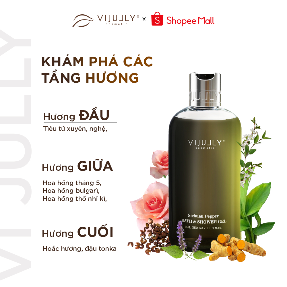 Ảnh Sữa tắm Vi Jully Dưỡng da hương nước hoa dành cho Nam 350ml (Sichuan Pepper) 3