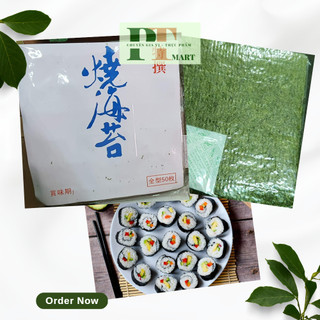 50 Lá Rong biển Nori cuộn cơm Sushi. Gimbap. Kimbap. Lá dày, không rách --> 1 gói sushi 50 lá