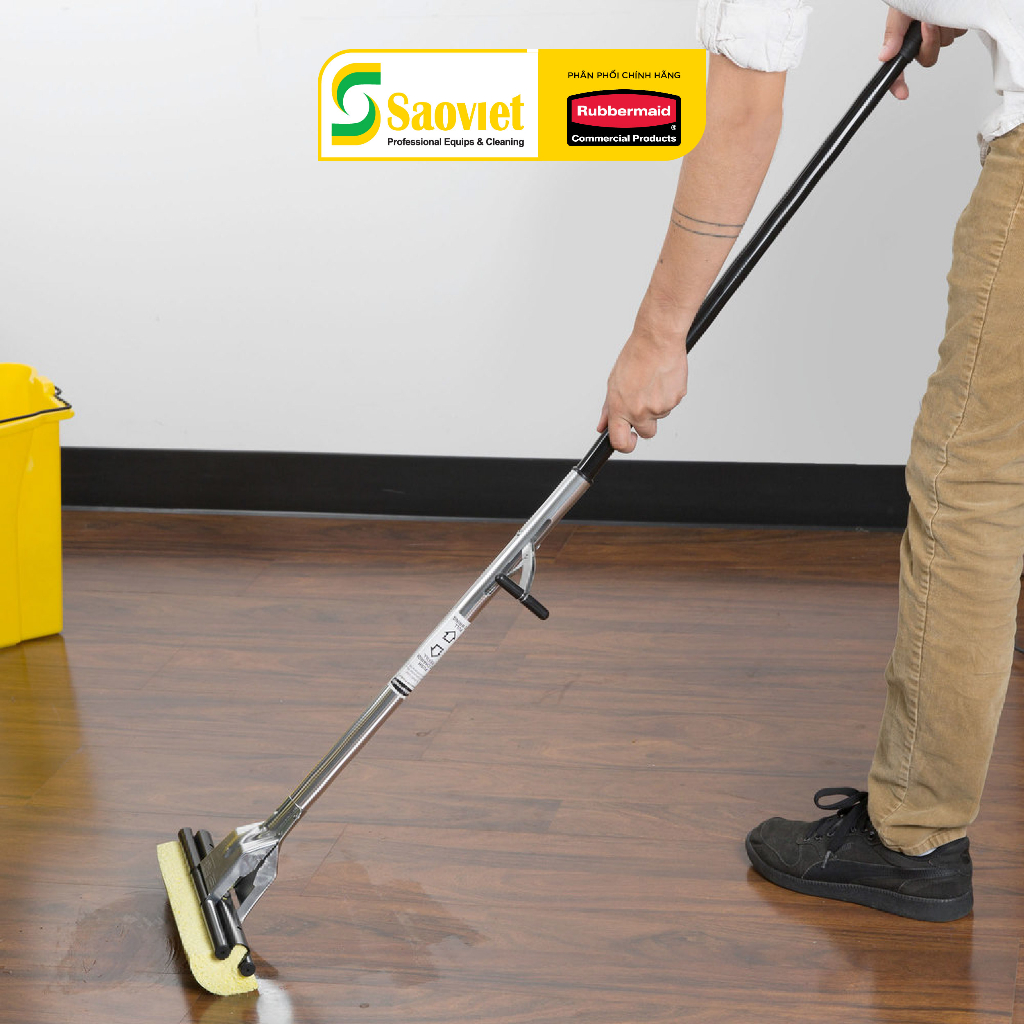 Bộ cây lau Rubbermaid cán kim loại, bàn lau 30 cm - bọt biển thấm nước cực tốt - FG643500BRNZ | BigBuy360 - bigbuy360.vn