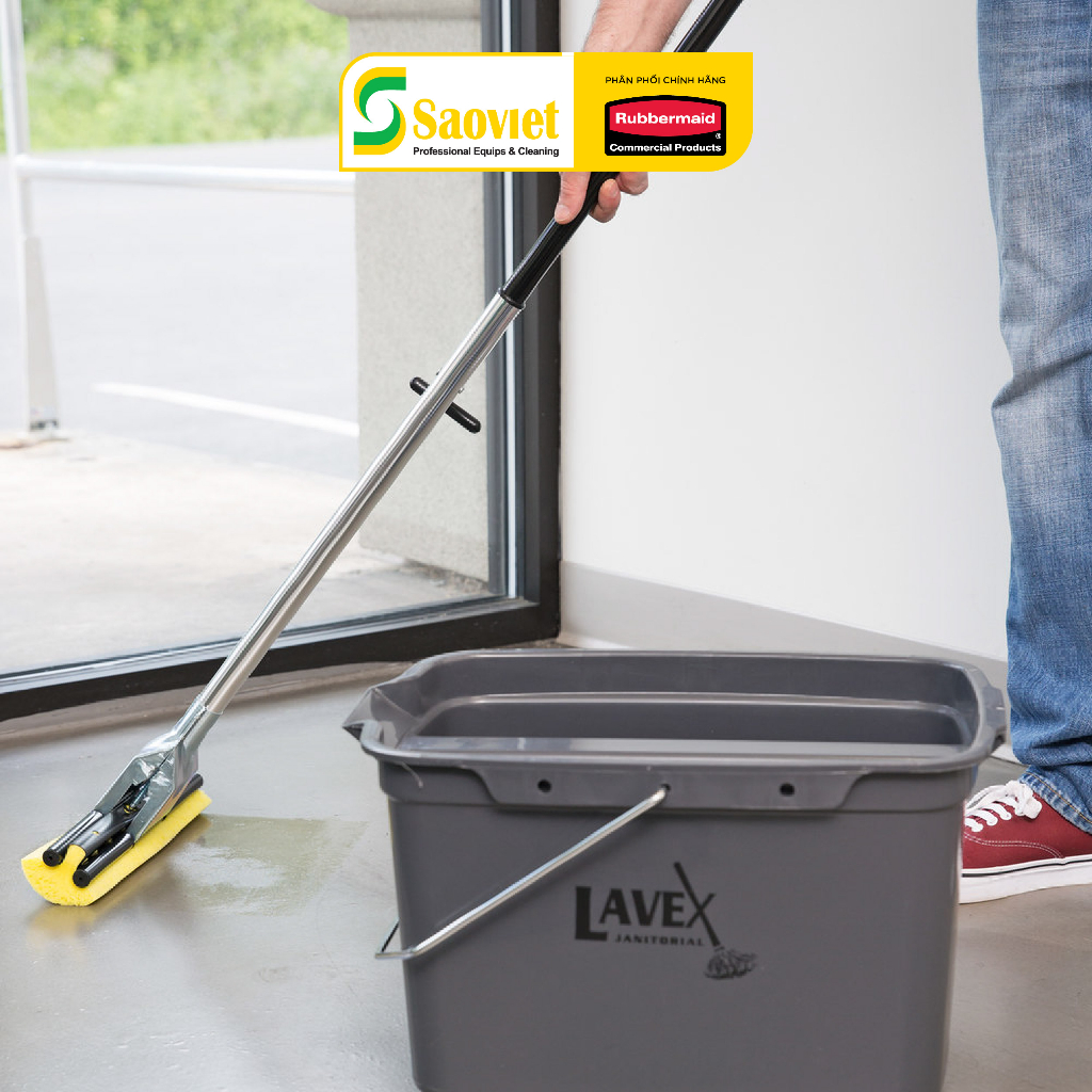 Bộ cây lau Rubbermaid cán kim loại, bàn lau 30 cm - bọt biển thấm nước cực tốt - FG643500BRNZ | BigBuy360 - bigbuy360.vn