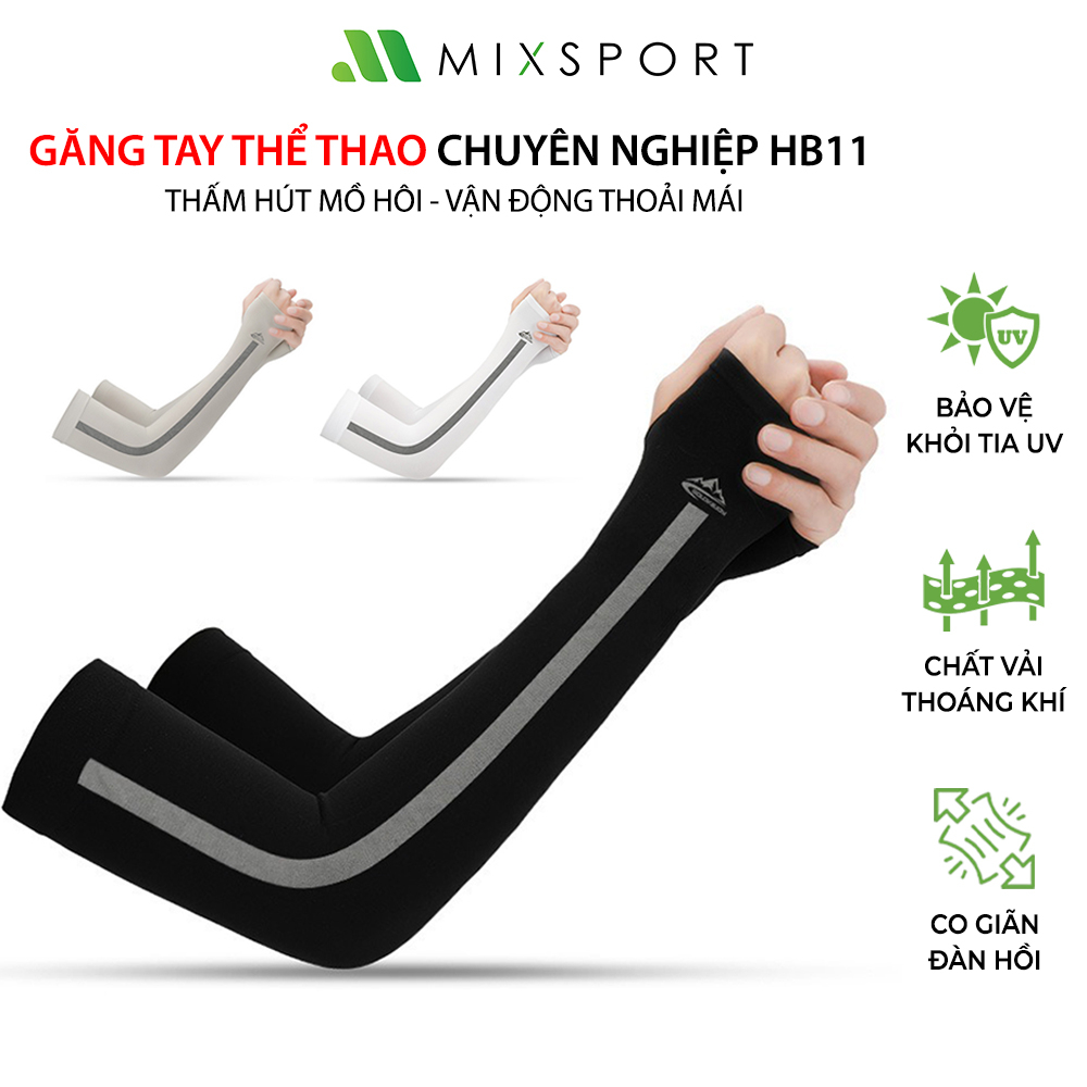 [Mã ICBFRI15 giảm 10% đơn 0đ] Bao Tay Chống Nắng Dài Cho Nam MixSport Giúp Che Nắng Khi Chạy Bộ, Đạp Xe GCN02