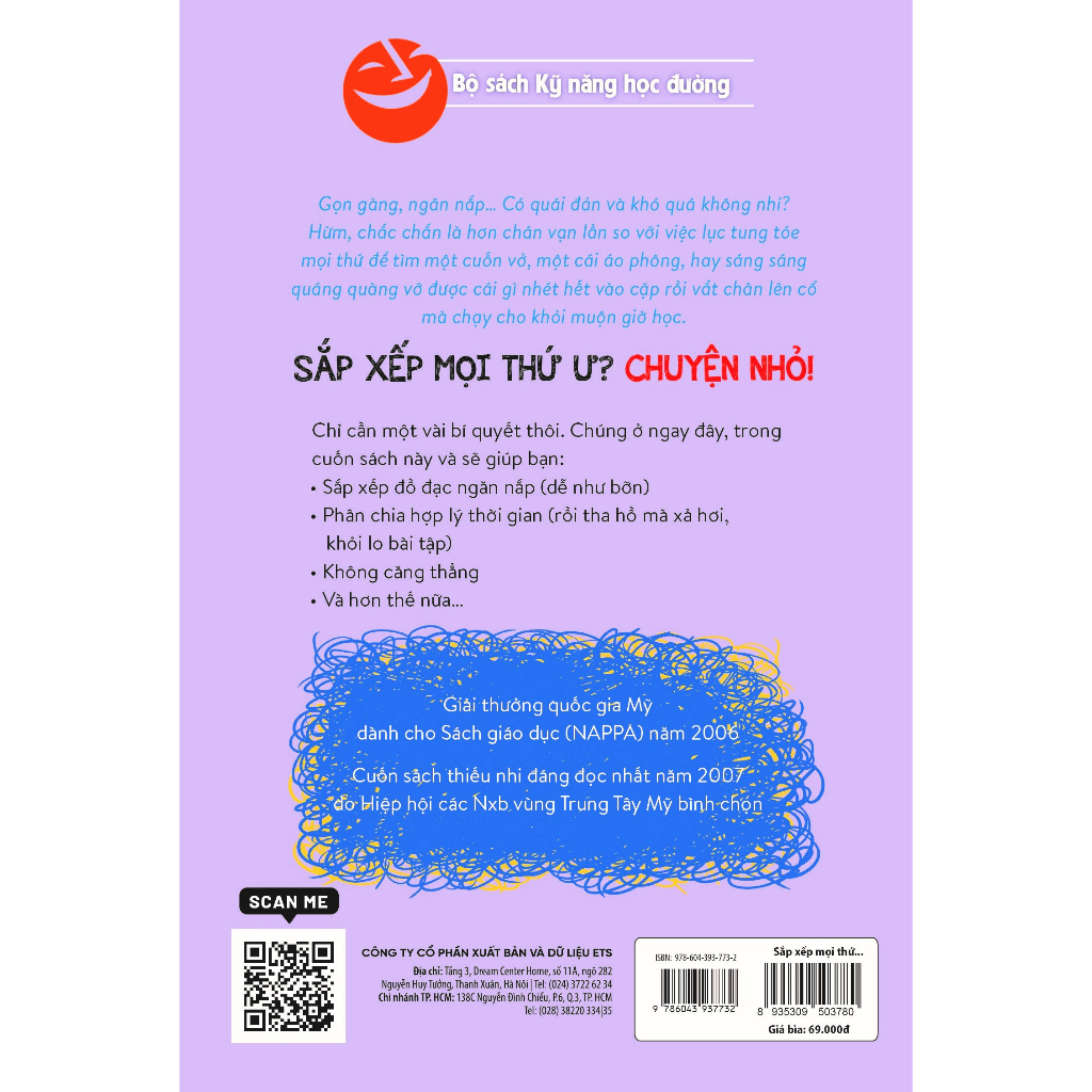 Sách - Kỹ Năng Học Đường: Sắp Xếp Mọi Thứ Ư? Chuyện Nhỏ! (ETS)