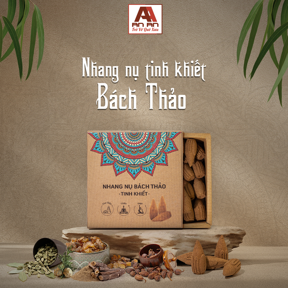 Ảnh Nhang nụ bách thảo, nhang nụ thuốc bắc xông nhà, thiền định 100% tự nhiên hộp 39 viên - Nhang sạch An An 3
