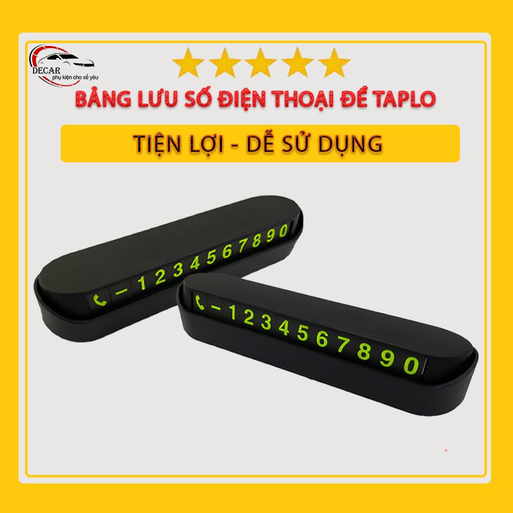 Bộ hiển thị số điện thoại để taplo lắp oto , bảng sdt để trên xe hơi ô tô để người lạ liên hệ , phụ kiện ô tô