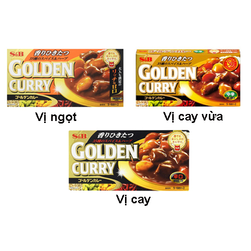 [ Date 26 -27 ] Viên nấu cà ri Nhật S&B Golden Curry 198g ko cay, cay ...