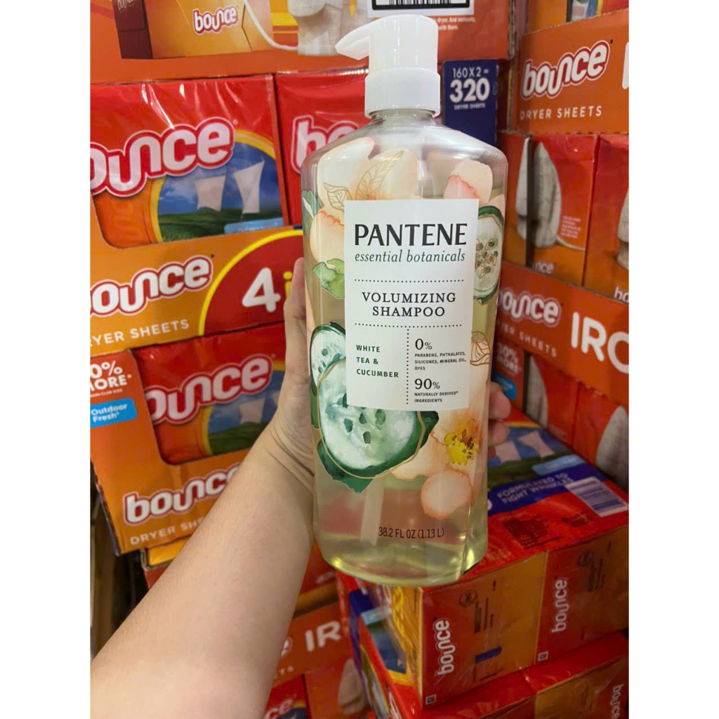 Dầu Gội PANTENE 1.13L WHITE TEA & CUCUMBER Tinh Chất Trà Trắng Kết Hợp Cùng Dưa Leo Shopee