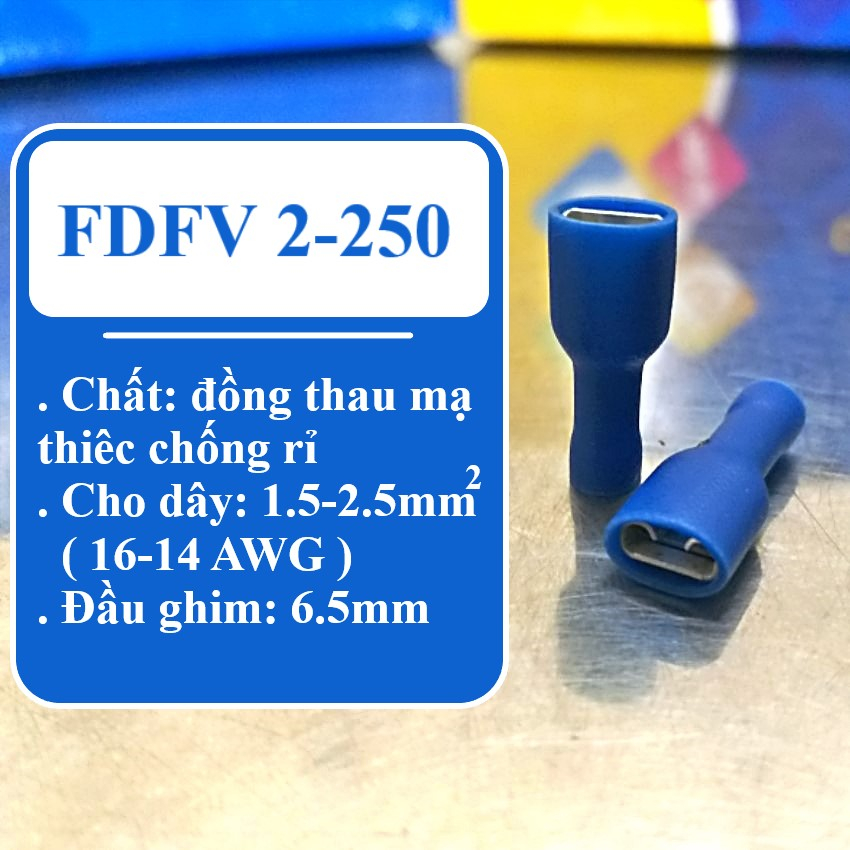 Đầu cos ghim dẹp cao cấp KST bằng đồng bấm nối dây điện FDFV | Shopee ...