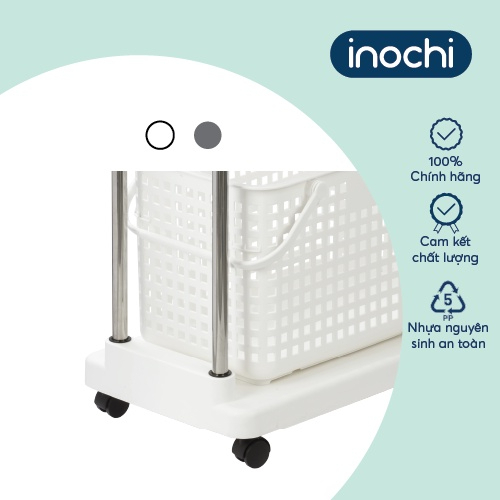 KỆ GIẶT di động Nachi (có bánh xe) tiện lợi chính hãng Inochi (kèm theo giỏ đựng quần áo)
