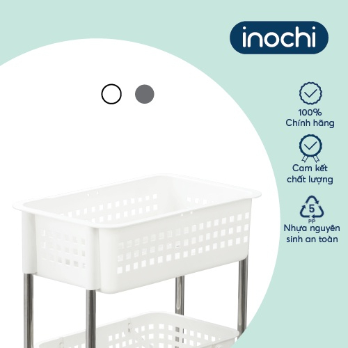 KỆ GIẶT di động Nachi (có bánh xe) tiện lợi chính hãng Inochi (kèm theo giỏ đựng quần áo)
