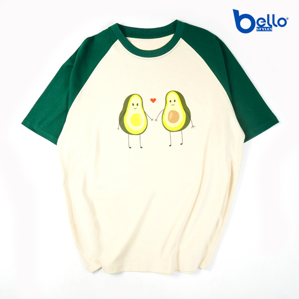 [Mã BMLTB35 giảm đến 35K đơn 99K] Áo T-shirt Unisex Bello In Hình Trái Bơ Tay Lỡ A2-003