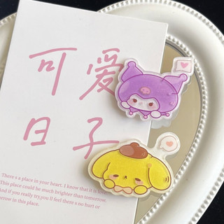 MEOWU Kẹp tóc mái hoạt hình Sanrio Pochacco Kuromi Cinnamon Melody pastel