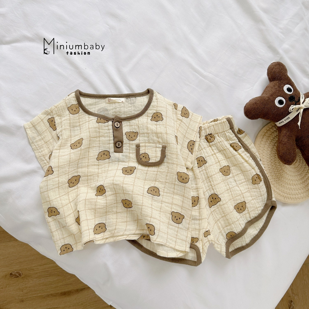 Sale các set quần áo cho trẻ em bé trai, gái mùa hè thu đông size 80 Miniumbabyfashion