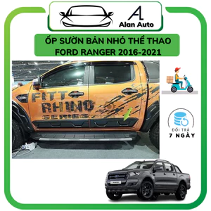 Nẹp Sườn mẫu Raptor xe FORD RANGER 2016- 2021, Ốp hông bản nhỏ NHỰA ĐEN ABS