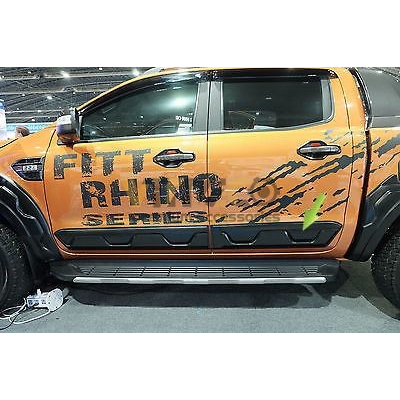 Nẹp Sườn mẫu Raptor xe FORD RANGER 2016- 2021, Ốp hông bản nhỏ NHỰA ĐEN ABS