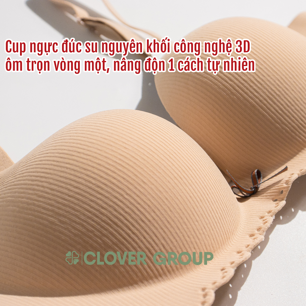 Áo Ngực Không Gọng Nâng Ngực Gân Tâm Đệm Dày Đúc Su Hình Bàn Tay ChichiBra A60