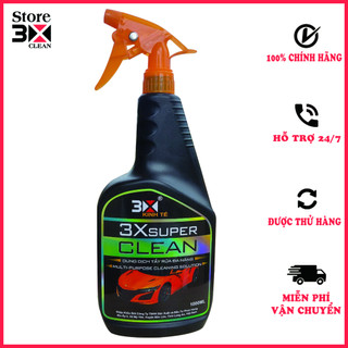 DUNG DỊCH RỬA XE TẨY DẦU MỠ 3X SUPER CLEAN 1000ML DÙNG TRÊN MỌI BỀ MẶT HÀNG CHÍNH HÃNG