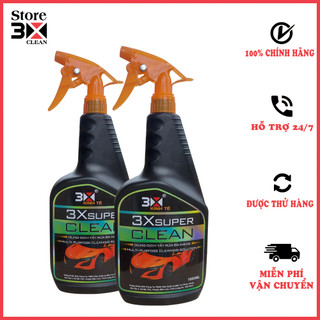 ( COMBO 2 CHAI ) DUNG DỊCH RỬA XE TẨY DẦU MỠ 3X SUPER CLEAN 1000ML