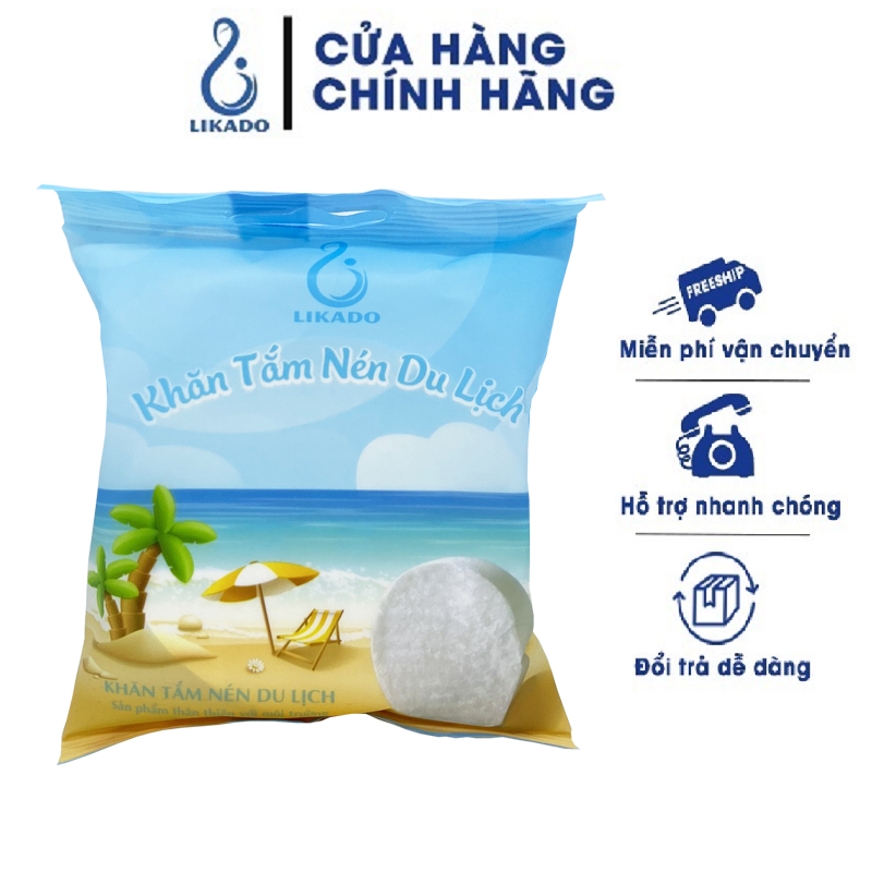 Ảnh Khăn tắm nén du lịch likado kích thước (70 x 140cm)(1 viên) 1