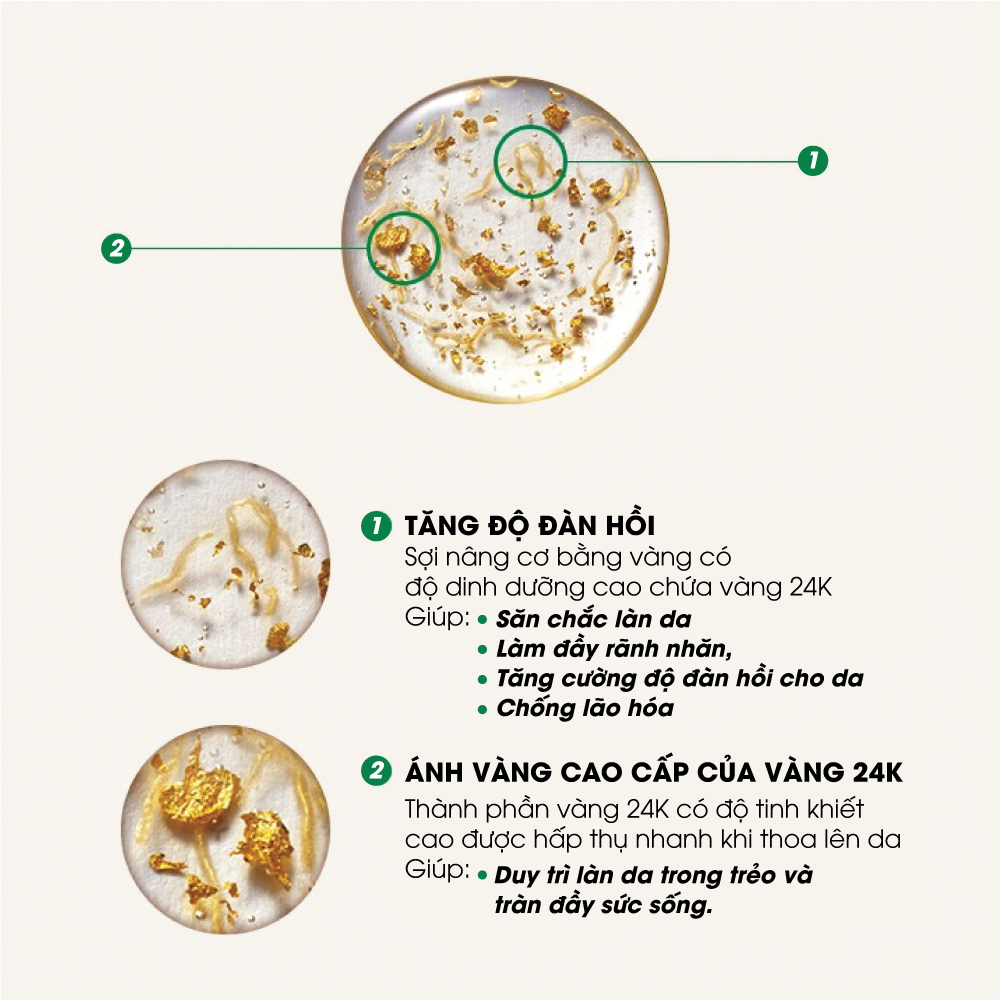 Ảnh Tinh Chất Vàng Tăng Đàn Hồi Chống Lão Hóa AMPLE:N 24K Gold Shot Ampoule 3