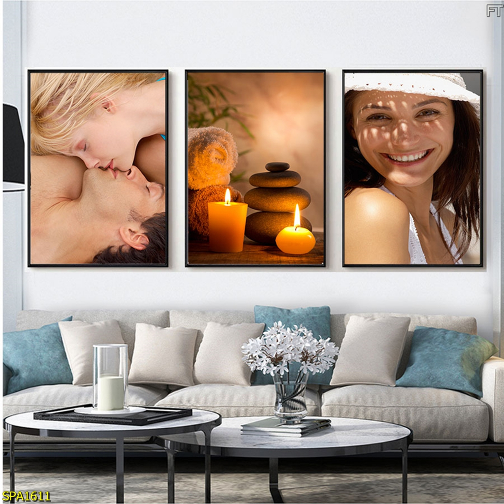 Bộ 3 Tranh Tráng Gương Cao Cấp Cô Gái Làm Đẹp