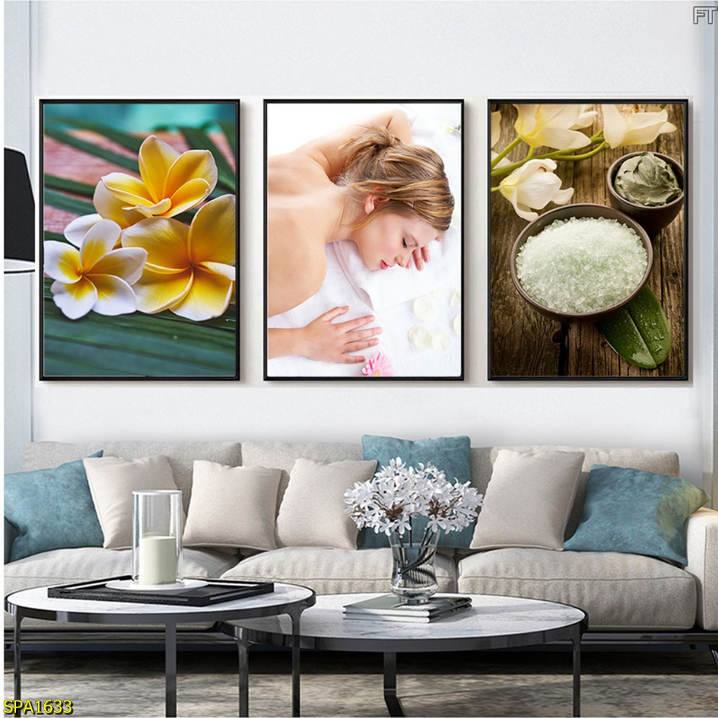 Bộ 3 Tranh Tráng Gương Cao Cấp Cô Gái Làm Đẹp