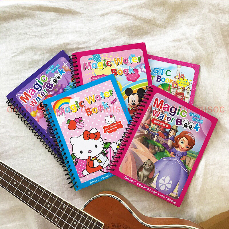 Tranh Tô Màu Nước Ma Thuật, Sách Tập Tô Thần Kỳ, Magic Water Book Cho Bé Giá Tốt Với Nhiều Chủ Đề Tặng Kèm 1 Bút Tô Màu