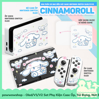 [Sẵn VN - Hỏa Tốc] Oled/V1/V2 Set Phụ Kiện Case Ốp, Hộp Băng Nintendo Switch Sanrio Cinnamoroll, Shin, Lotso