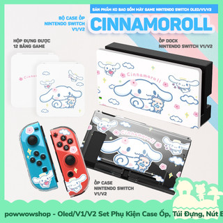 [Sẵn VN - Hỏa Tốc] Oled/V1/V2 Set Phụ Kiện Case Ốp, Hộp Băng Nintendo Switch Sanrio Cinnamoroll, Shin, Lotso