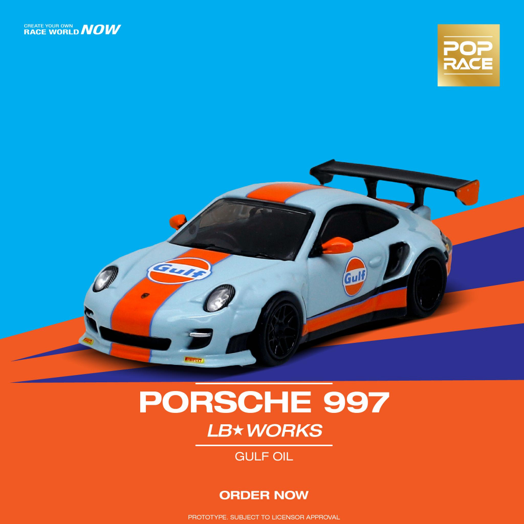 MÔ HÌNH 1:64 POP RACE - LBWK Porsche 997 Gulf Livery | Shopee Việt Nam