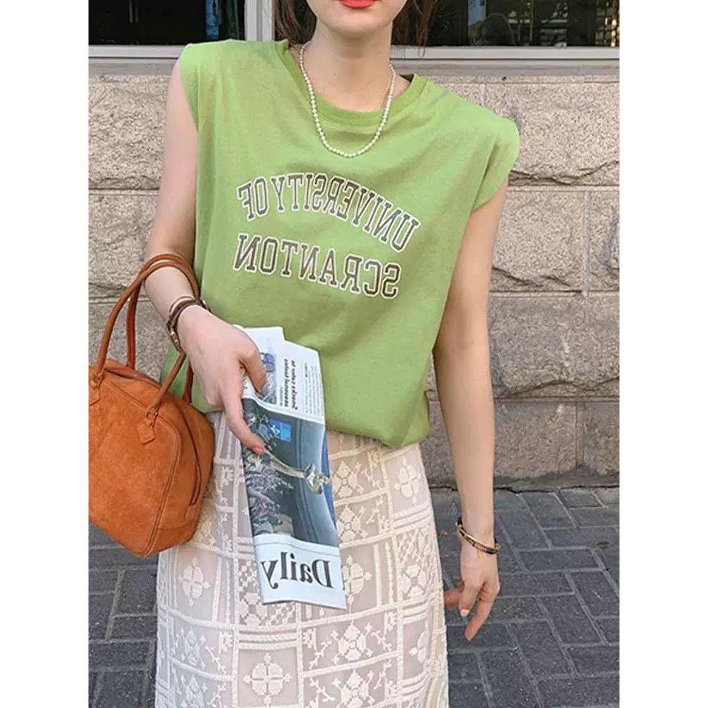 Áo Thun Nữ Sát Nách JULY, Áo Phông Cotton Ba Lỗ nữ In Hình Thời Trang