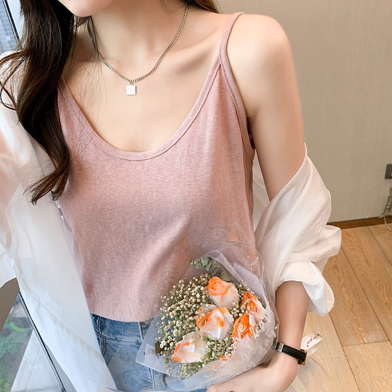 Áo Hai Dây, Áo ba lỗ JULY, Áo hai dây chất cotton xược mùa hè thoáng mát, siêu xinh hàn quốc