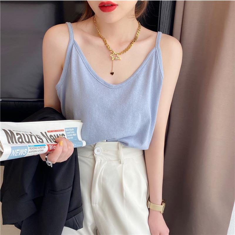Áo Hai Dây, Áo ba lỗ JULY, Áo hai dây chất cotton xược mùa hè thoáng mát, siêu xinh hàn quốc