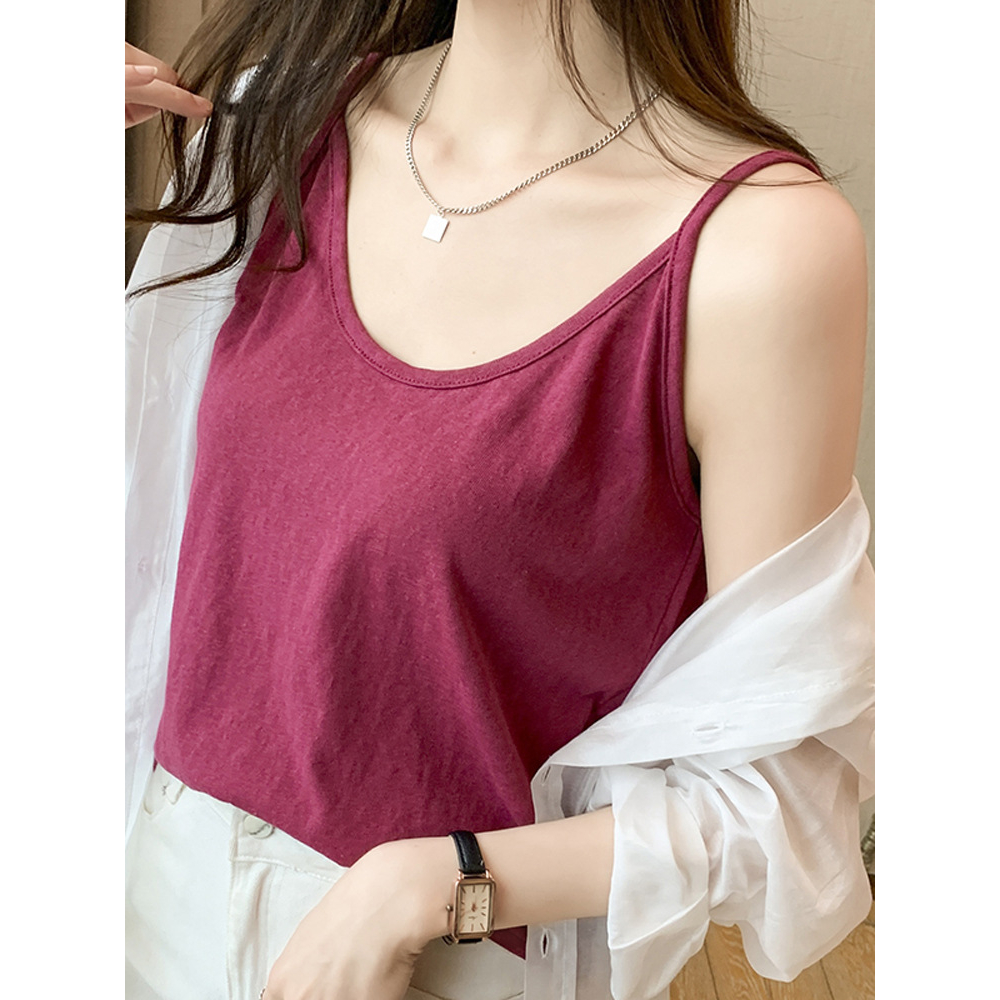 Áo Hai Dây, Áo ba lỗ JULY, Áo hai dây chất cotton xược mùa hè thoáng mát, siêu xinh hàn quốc
