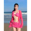 BỘ BIKINI DJMIE THIẾT KẾ ĐỘC QUYỀN TẶNG KÈM KHOÁT VÀ HOA CÀI 5 món(ẢNH THẬT)
